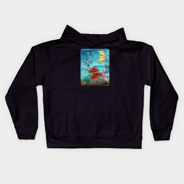 Night Fairies Kids Hoodie by Spacetrap